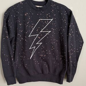 Vintage Havana Black Lightning Bolt Sweatshirt Girls M (10/12)
